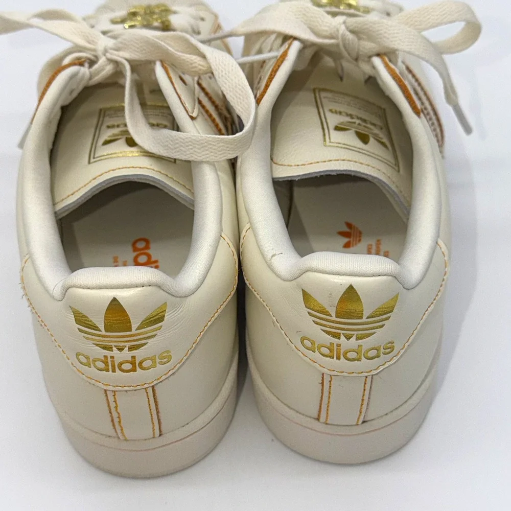 Adidas Women's Superstar II W Shoes JS1379 Size 8.5 Off White Gold Metallic NWT